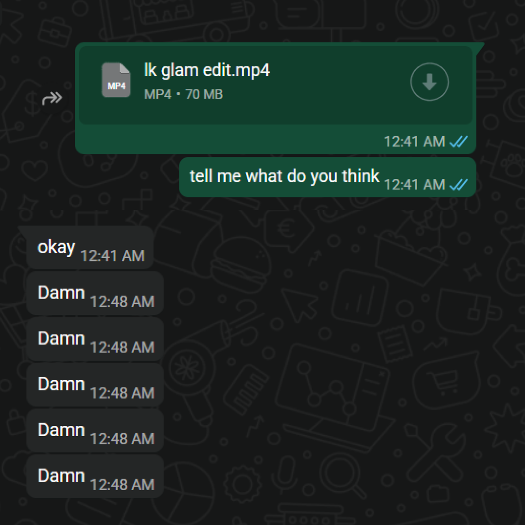 Telegram reply: Damn