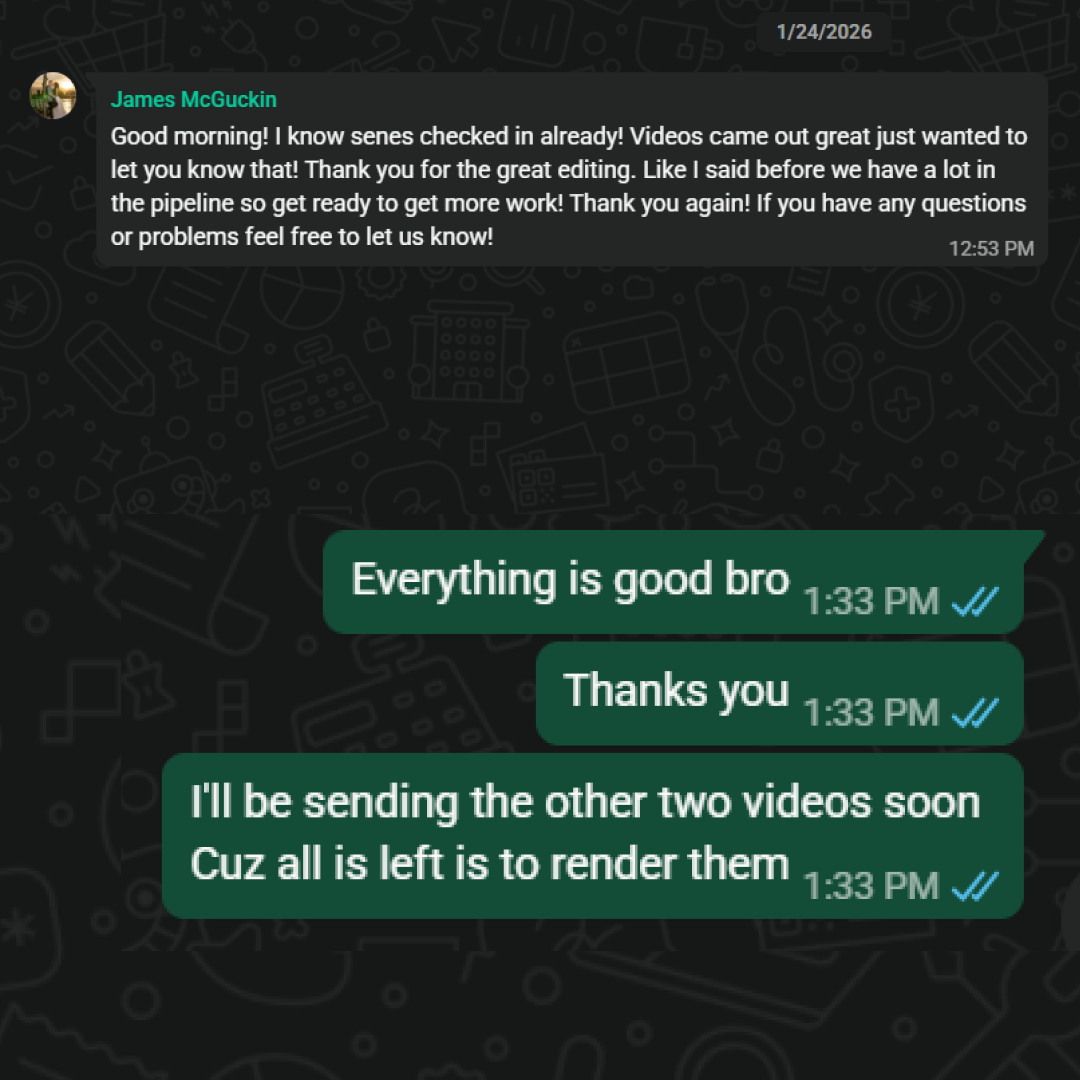 James McGuckin — videos came out great